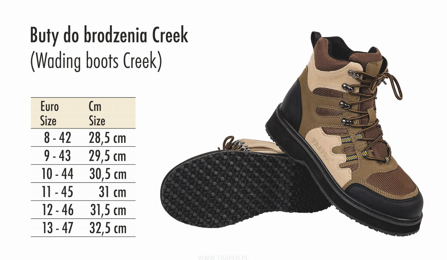WADING BOOTS CREEK GREY FELT TRAPER