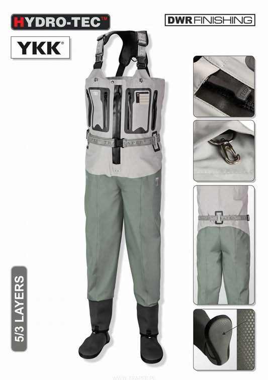 WADERS YUKON T-ZIP TRAPER