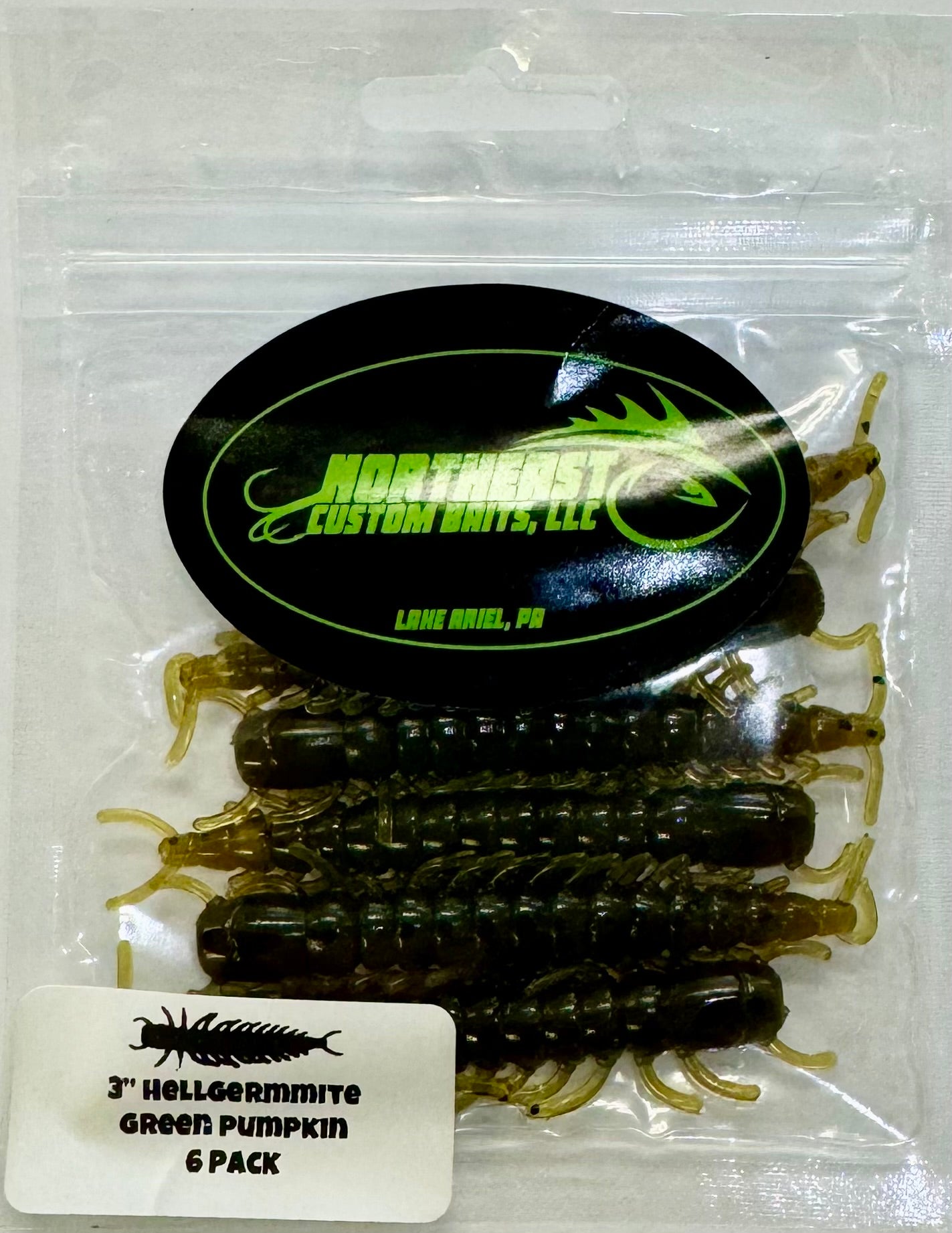 Northeast Custom Baits, LLC 3" Hellgermmite 6pk