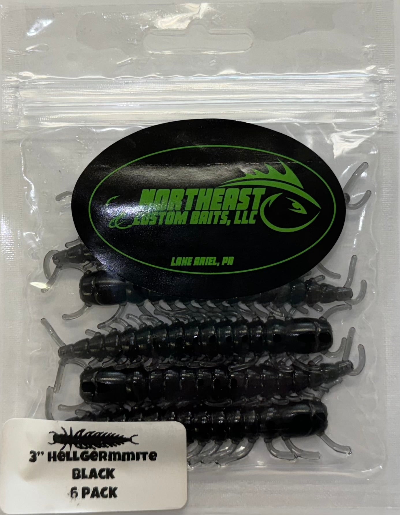 Northeast Custom Baits, LLC 3" Hellgermmite 6pk