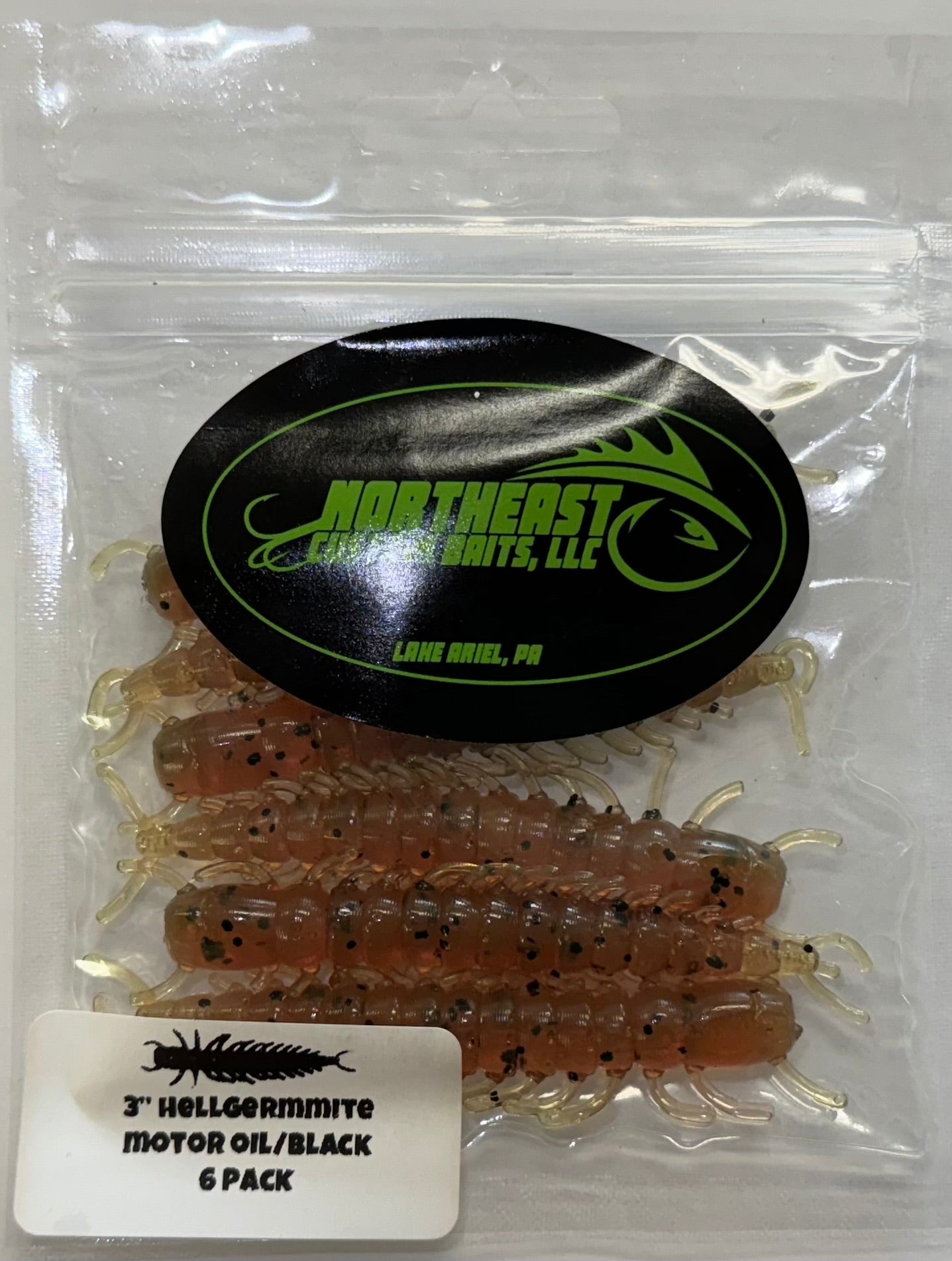 Northeast Custom Baits, LLC 3" Hellgermmite 6pk