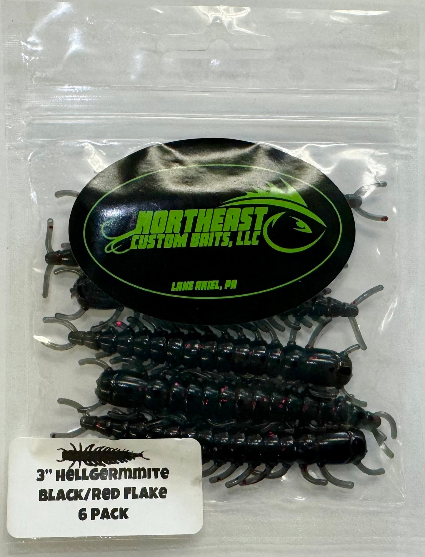 Northeast Custom Baits, LLC 3" Hellgermmite 6pk