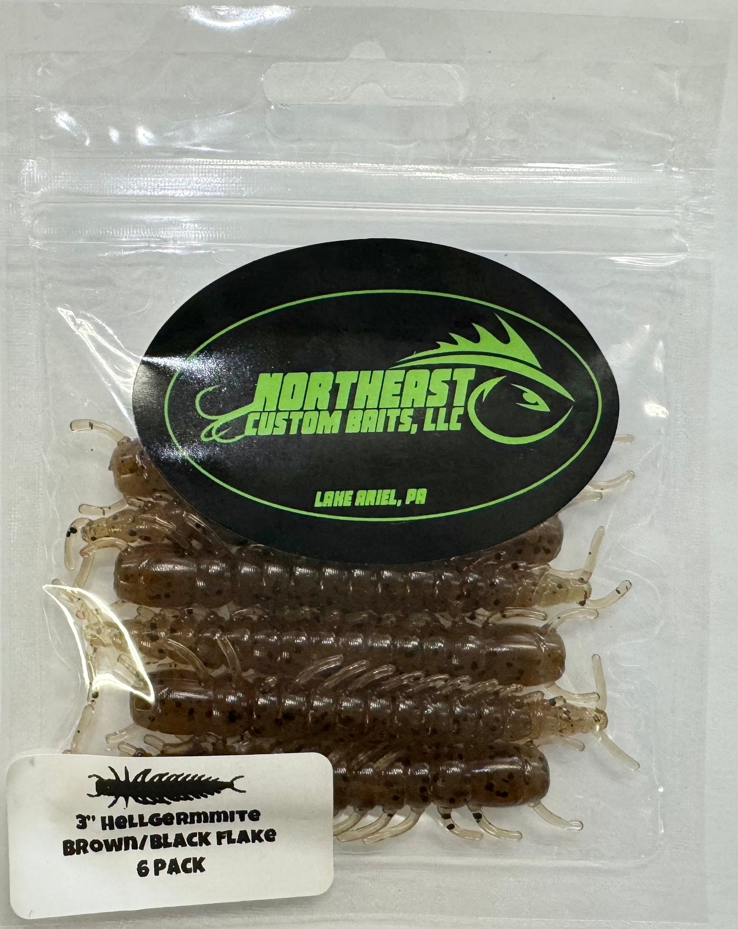 Northeast Custom Baits, LLC 3" Hellgermmite 6pk